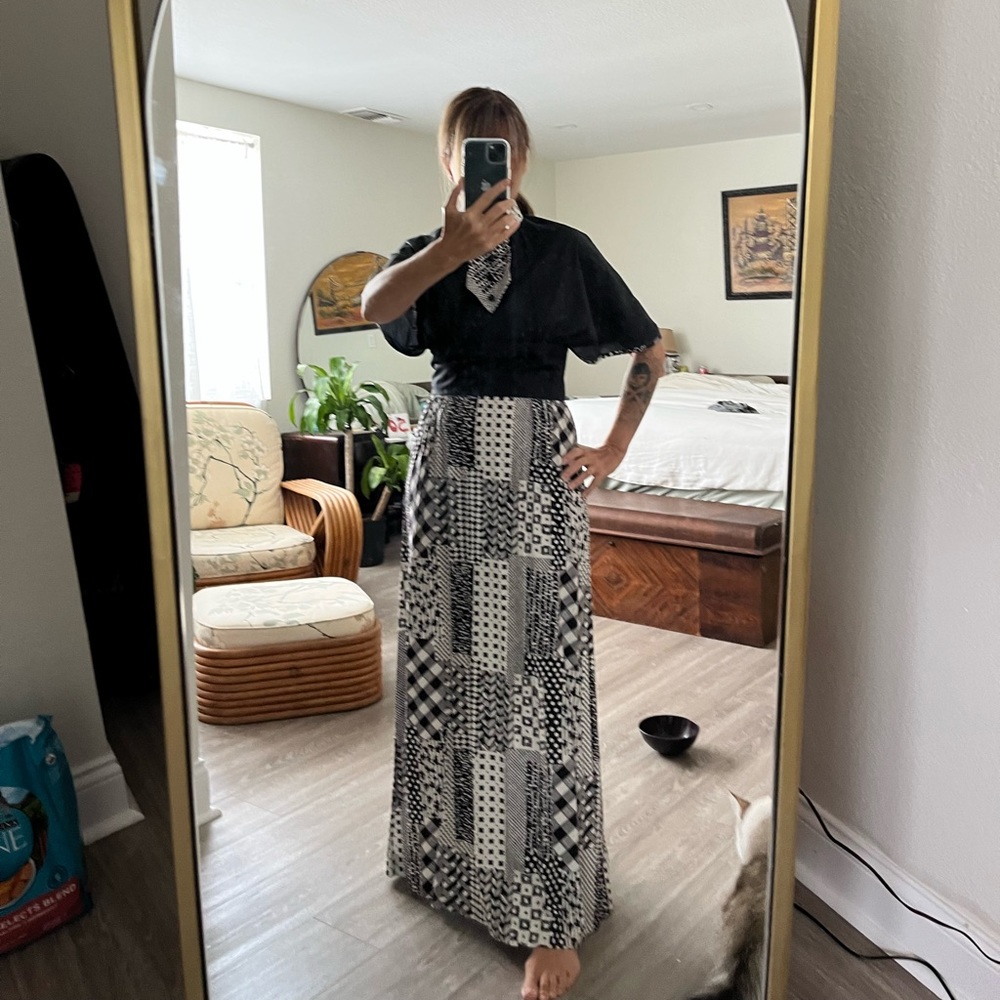 Vintage patchwork cotton dress